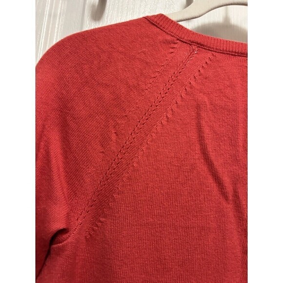 Talbots Women’s Sweater Pink Fuschia V-Neck Size Medium Petite PM Stretch Top - Picture 7 of 16